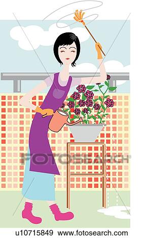 Female, Easy, Relaxing, Lady, Puppy, People, Animal View Large Illustration Stock Illustration - Female, Easy, Relaxing, Lady, Puppy, People, Animal. Fotosearch