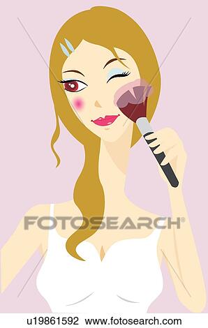 Drawing - Female, Relaxing, Humans, Modern, Females, Beautiful, Ladies. Fotosearch