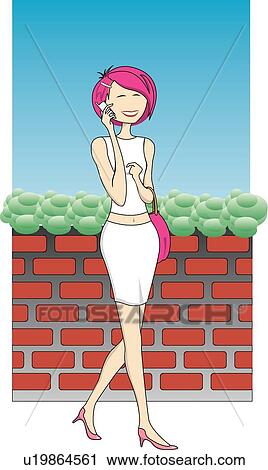 Ladies, Females, Modern Women 2, Lady, Humans, Fashion, Taking a walk View Large Illustration Clip Art - Ladies, Females, Modern Women 2, Lady, Humans, Fashion, Taking a walk. Fotosearch