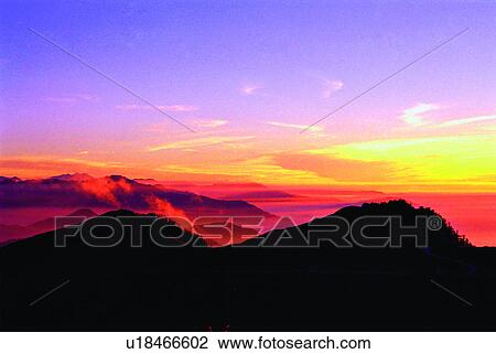 Stock Image - Natural landscape, Trees, Mountains, Cloud, Forests, Recreation, Forest. Fotosearch