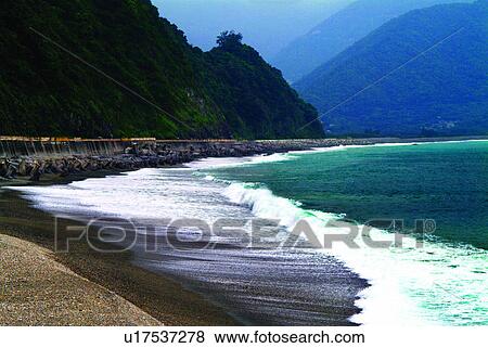 Recreation, Beach, Formosa, Scenery, Waves, Beaches, Discovery of Nature View Large Photo Image Stock Photo - Recreation, Beach, Formosa, Scenery, Waves, Beaches, Discovery of Nature. Fotosearch
