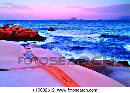 Stock Image - Taiwan, Wan-li, Water, Rock, Discovery of Nature, Relaxing. Fotosearch