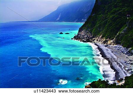 Stock Image - Yilan, Mountain, Relaxing, Discovery of Nature, Sea, Tree. Fotosearch