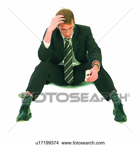 Picture - Pride, Aannoyance, Occidental, Salaried Employee, Male, Expressions, Headphone. Fotosearch