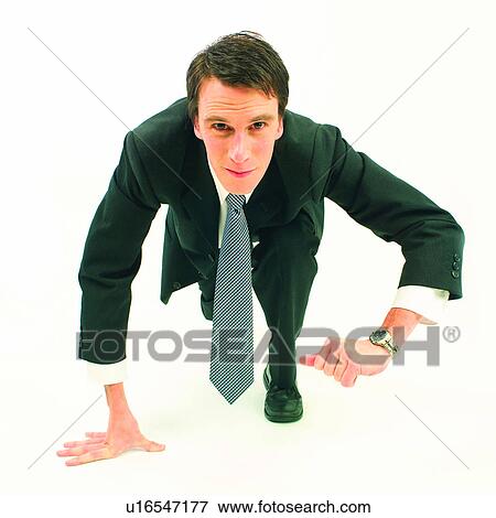 Stock Photo - Salaried Employee, Occidental, White, Businessman, Smile, Mature. Fotosearch