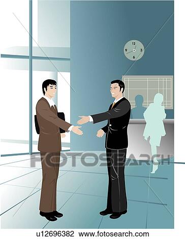 Drawing - Busy, Pride, Cooperation, Mature, Confidence, Men. Fotosearch