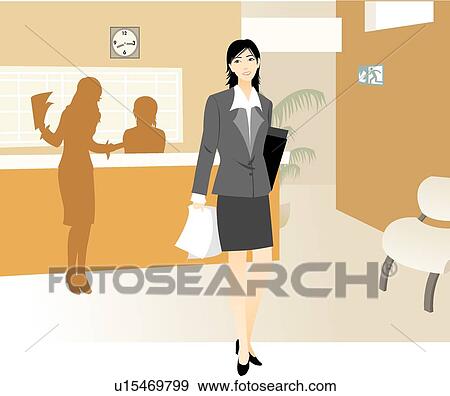 Cell Phones, Work, Woman, Female, People, Office Lady, Mature View Large Illustration Stock Illustration - Cell Phones, Work, Woman, Female, People, Office Lady, Mature. Fotosearch