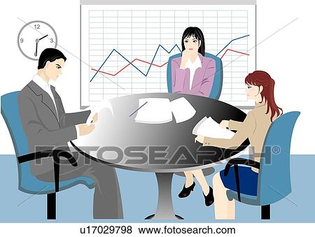 Stock Illustration - Colleagues, Male, Women, Business, Office, Female. Fotosearch