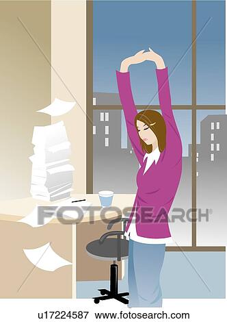 Night, Mature, Women, Office Lady, Woman, Work View Large Illustration Stock Illustration - Night, Mature, Women, Office Lady, Woman, Work. Fotosearch