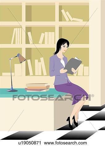 Clip Art - Office Lady, Busy, OL, Business, Women, Lady, Office. Fotosearch