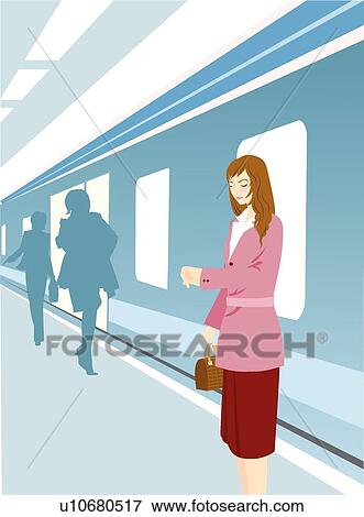 Office Lady, Commute, People, Busy, Mature, Confidence, Female View Large Illustration Stock Illustration - Office Lady, Commute, People, Busy, Mature, Confidence, Female. Fotosearch