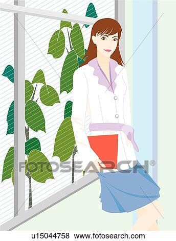 Stock Illustration - People, Confidence, OL, Busy, Lady. Fotosearch