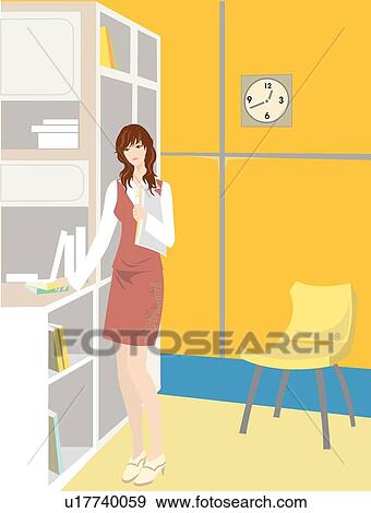 Stock Illustration - Smile, Mature, Business, Confidence, Women, Lady. Fotosearch