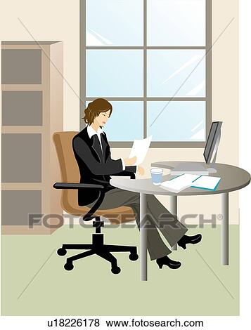 Stock Illustration - Woman, Mature, People, Busy, Female, Exquisite. Fotosearch