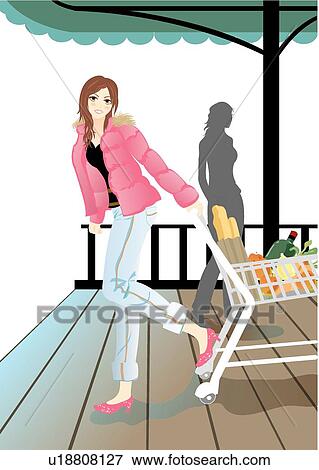 Girl, People, Girls, Women, Smiling, Health, Healthy View Large Illustration Stock Illustration - Girl, People, Girls, Women, Smiling, Health, Healthy. Fotosearch