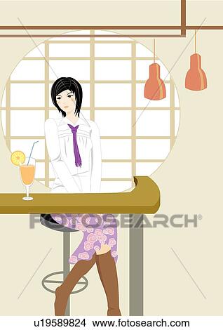Stock Illustration - Girls, Sweety, Women, Smiling, Fresh. Fotosearch
