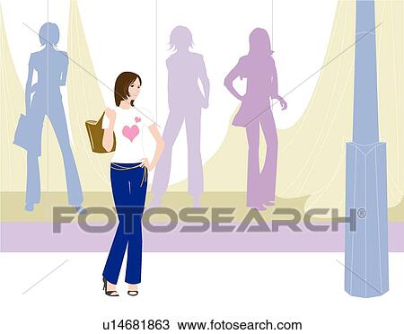 Drawing - Gracful, Sweety, Women, Healthy, Woman, Female. Fotosearch