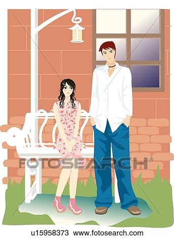 Drawing - Healthy, Chairs, Health, People, Woman, Gracful. Fotosearch