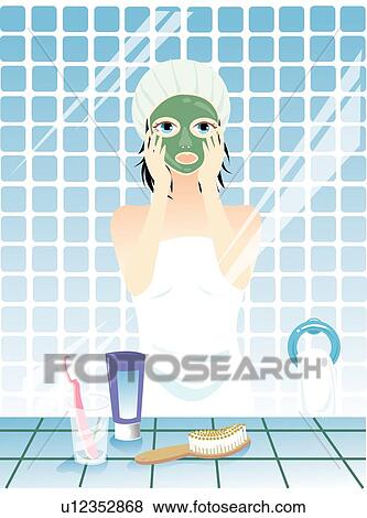Stock Illustration - Healthy, Woman, Beautiful, Leisure Life, Girl, Fresh, Smiling. Fotosearch