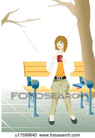 Clipart - People, Health, Leisure Life, Girls, Woman, Garden. Fotosearch