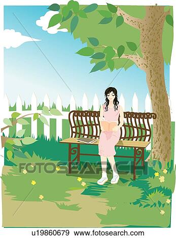 Stock Illustration - Smiling, Healthy, Gracful, Leisure Life, Girls, People. Fotosearch