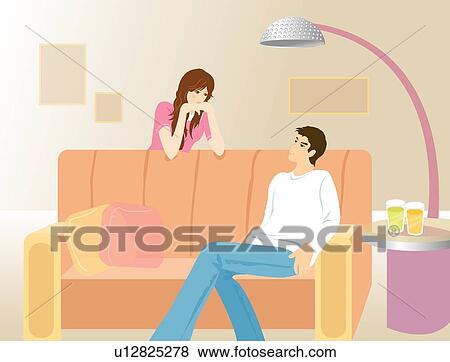 Stock Illustration - Woman, Beautiful, Health, Men, Female, Girl, Smiling. Fotosearch