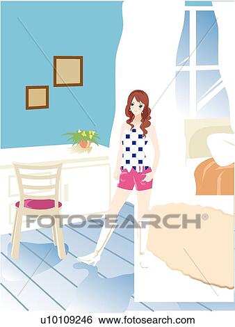 Stock Illustration - Women, Healthy, Fresh, People, Leisure Life. Fotosearch