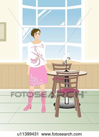 Clip Art - Women, Healthy, People, Leisure Life, Girls, Smiling. Fotosearch