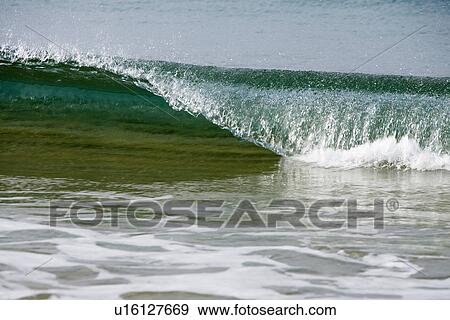 Stock Photo - ocean, fine day, sunny day, white cloud, sky, glisten. Fotosearch