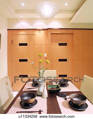 decoration, interior art, dining room, furniture, architecture, space, dining room View Large Photo Image Stock Photograph - decoration, interior art, dining room, furniture, architecture, space, dining room. Fotosearch