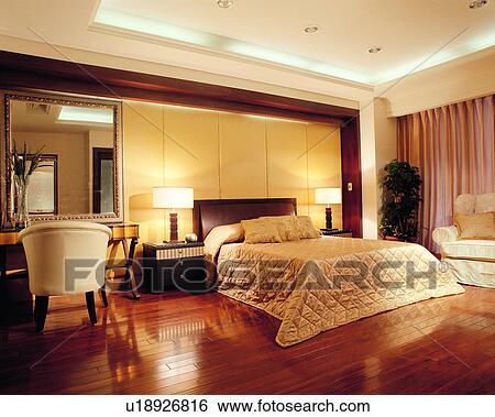 Stock Photograph - furniture, indoor, life, interior decoration, bed, architecture, bedroom. Fotosearch