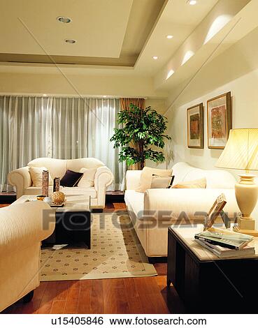 Stock Photograph - life, space, lifestyle, living room, sofa, architecture. Fotosearch