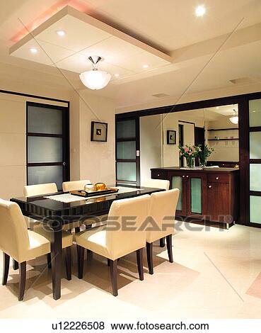 lifestyle, interior art, space, interior decoration, dining table, chair, indoor View Large Photo Image Stock Photo - lifestyle, interior art, space, interior decoration, dining table, chair, indoor. Fotosearch