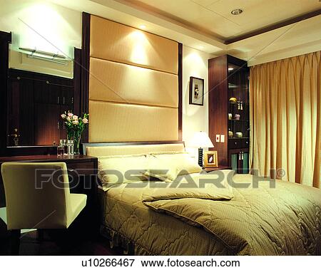space, table, bed, furniture, bedroom, dresser, interior art View Large Photo Image Stock Photo - space, table, bed, furniture, bedroom, dresser, interior art. Fotosearch