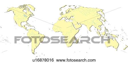 世界地図 海 国 土地 イラスト 国 赤道 線 イラスト U Fotosearch