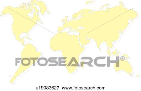 Stock Illustration - continents, countries, Map, globe, country, world, World Map. Fotosearch