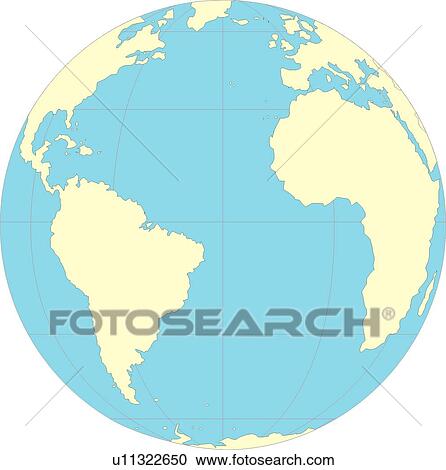 Clipart - continents, World Map, globe, Map, sea, country, illustration. Fotosearch