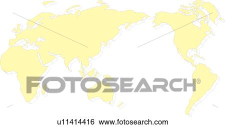 Stock Illustration - equatorial line, illustration, country, world, globe, countries, continents. Fotosearch
