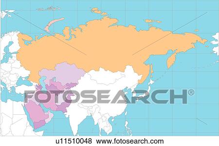 Stock Illustration - globe, land, illustration, Map, World Map, countries, sea. Fotosearch