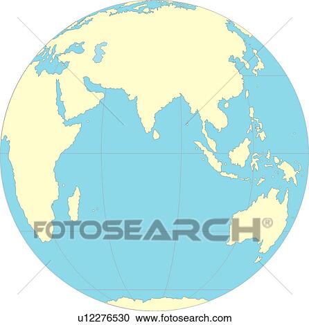 Map, countries, globe, continents, world, equatorial line, sea View Large Illustration Clipart - Map, countries, globe, continents, world, equatorial line, sea. Fotosearch