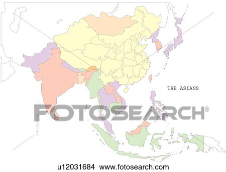 地球 国 世界地図 ２ 土地 アジア 海 地図 イラスト U Fotosearch