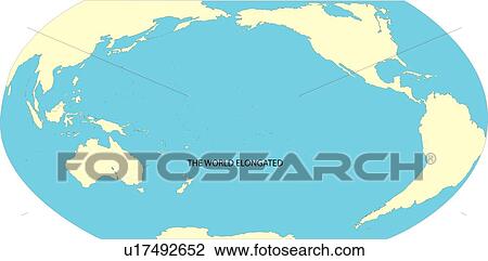 Drawing - illustration, countries, world, World Map 2, continents, country, globe. Fotosearch