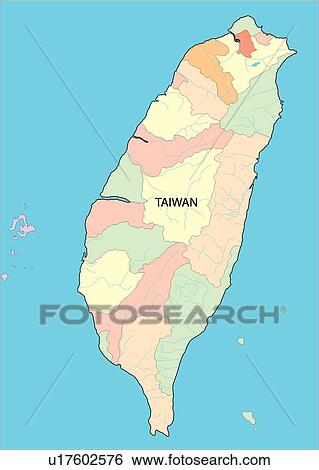 Stock Illustration - sea, world, land, countries, continents, country, Republic Of China. Fotosearch