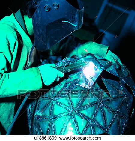Stock Photo - Carving, Welding Equipment, Welding, Sculpture, People, Sculpture, Creation. Fotosearch