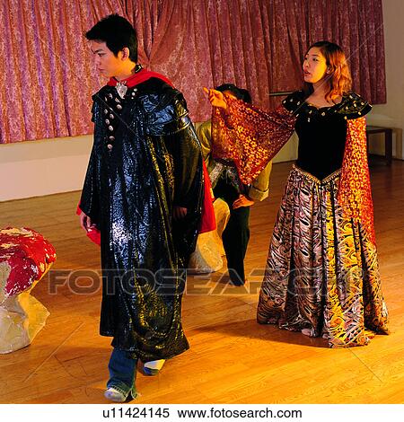 Stock Photography - Cross Talk, Yellow, Legitimate Drama, Creation of Art, Easterner, Role, Female. Fotosearch