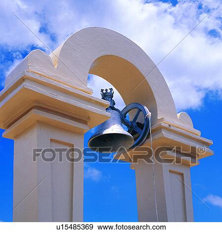 Stock Photo - Bell, Clouds, Bells, Buildings, Blue sky, Belief, Sky. Fotosearch