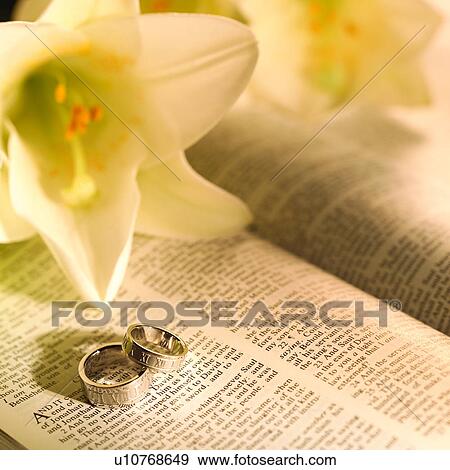 Stock Photo - Religion, Plants, Flowers, Christianism, Ring, Belief, Character. Fotosearch