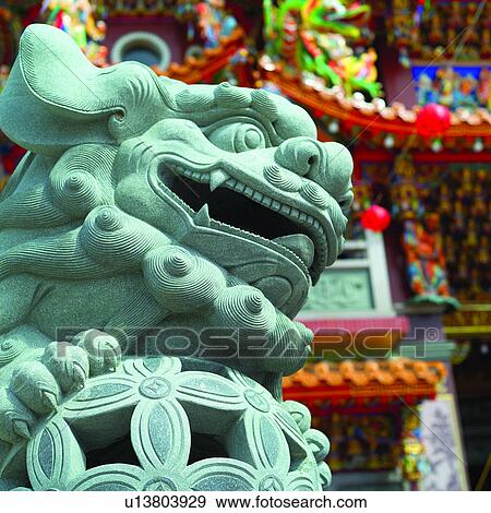Temple, Tradition, Religion, Stone lion, Taoism, Buddhism, Stone sculpture View Large Photo Image Stock Photo - Temple, Tradition, Religion, Stone lion, Taoism, Buddhism, Stone sculpture. Fotosearch