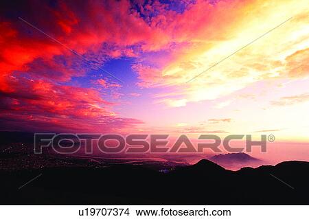 Mountain, Clouds, Cloud, Sunrising, Nature, Sky, Sunset View Large Photo Image Picture - Mountain, Clouds, Cloud, Sunrising, Nature, Sky, Sunset. Fotosearch