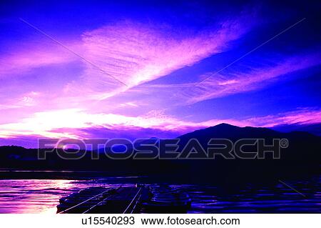 Stock Image - Pool, Landscape, Lakes, Mountain, Lake, Blue sky, Ponds. Fotosearch